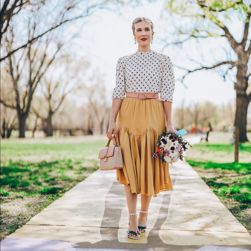 Chicwish Brightening Your Beauty Midi Skirt